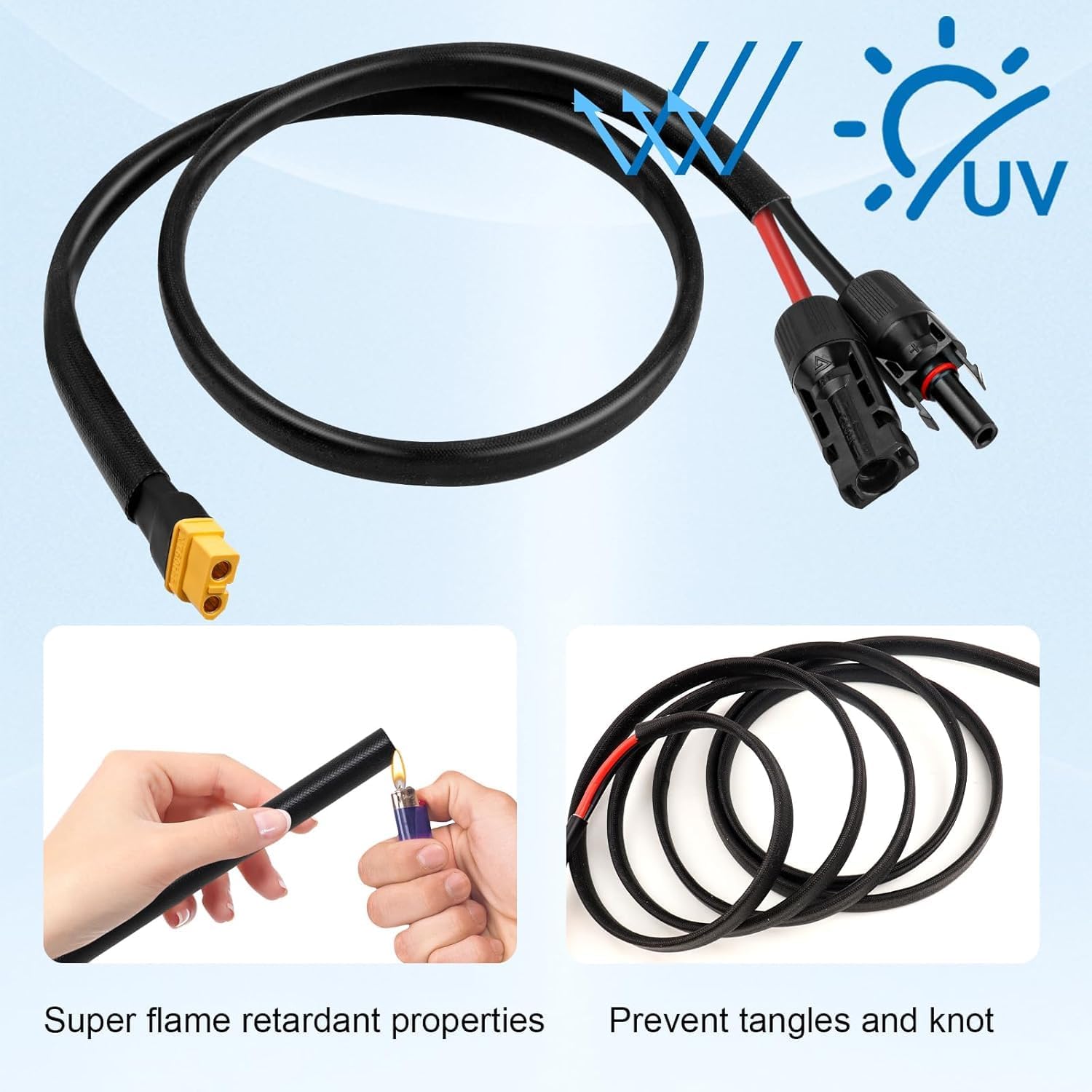 Solar Connector to XT60 Cable  - Outdoor Power Extension Cord review and price