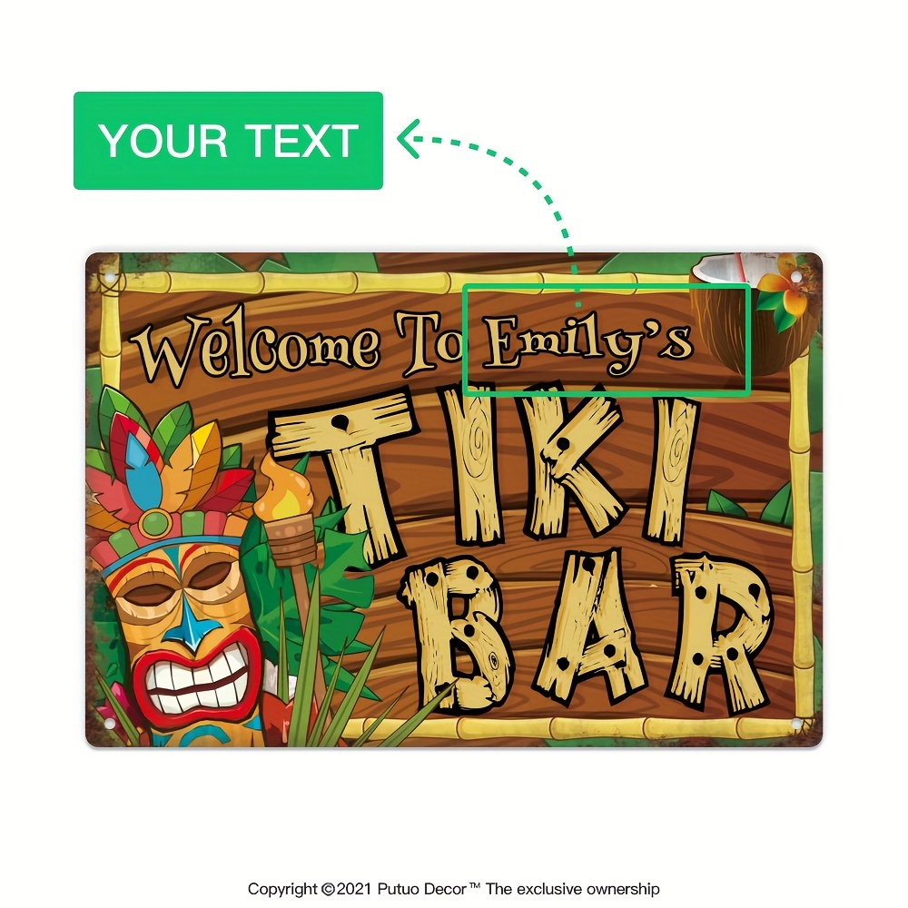 Custom  Decor Tiki Bar Sign, P - Outdoor Power Bar review and price
