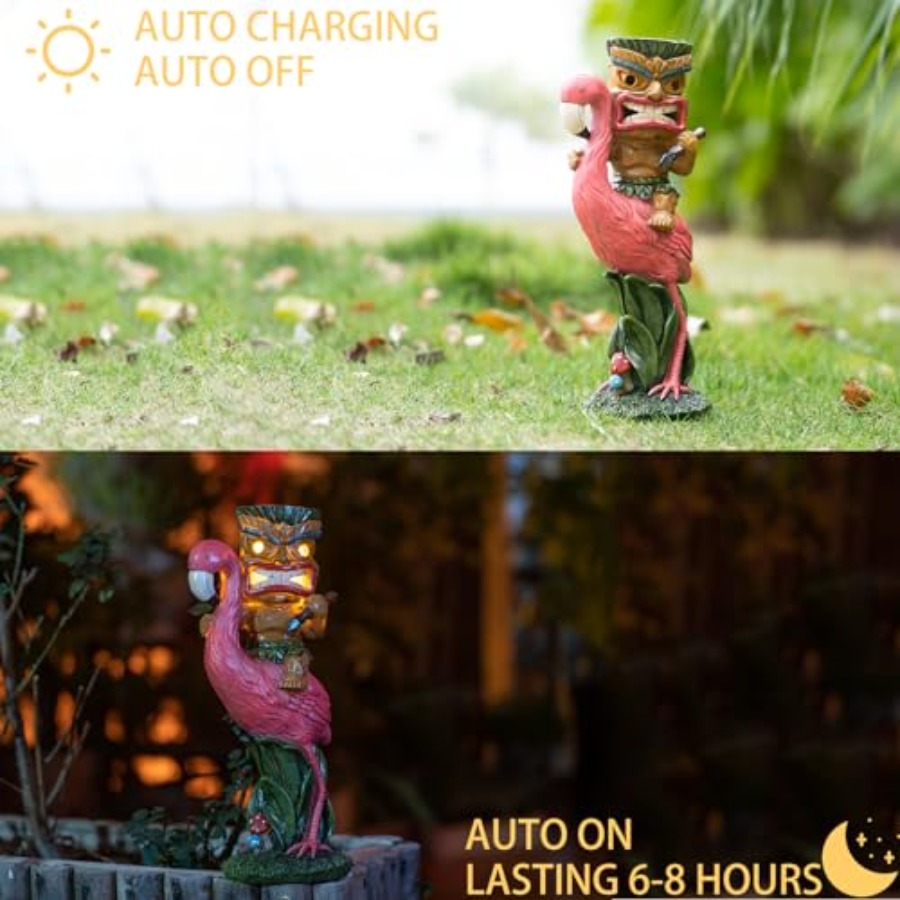 Solar Tiki Statue - Outdoor St - Outdoor Power Bar review and price
